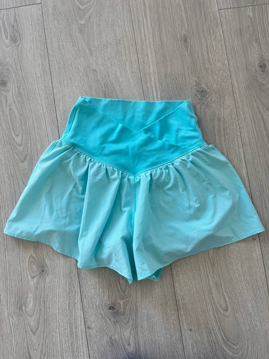 aerie Pants - aerie Aqua High-Rise Skort-Style Athletic Shorts
